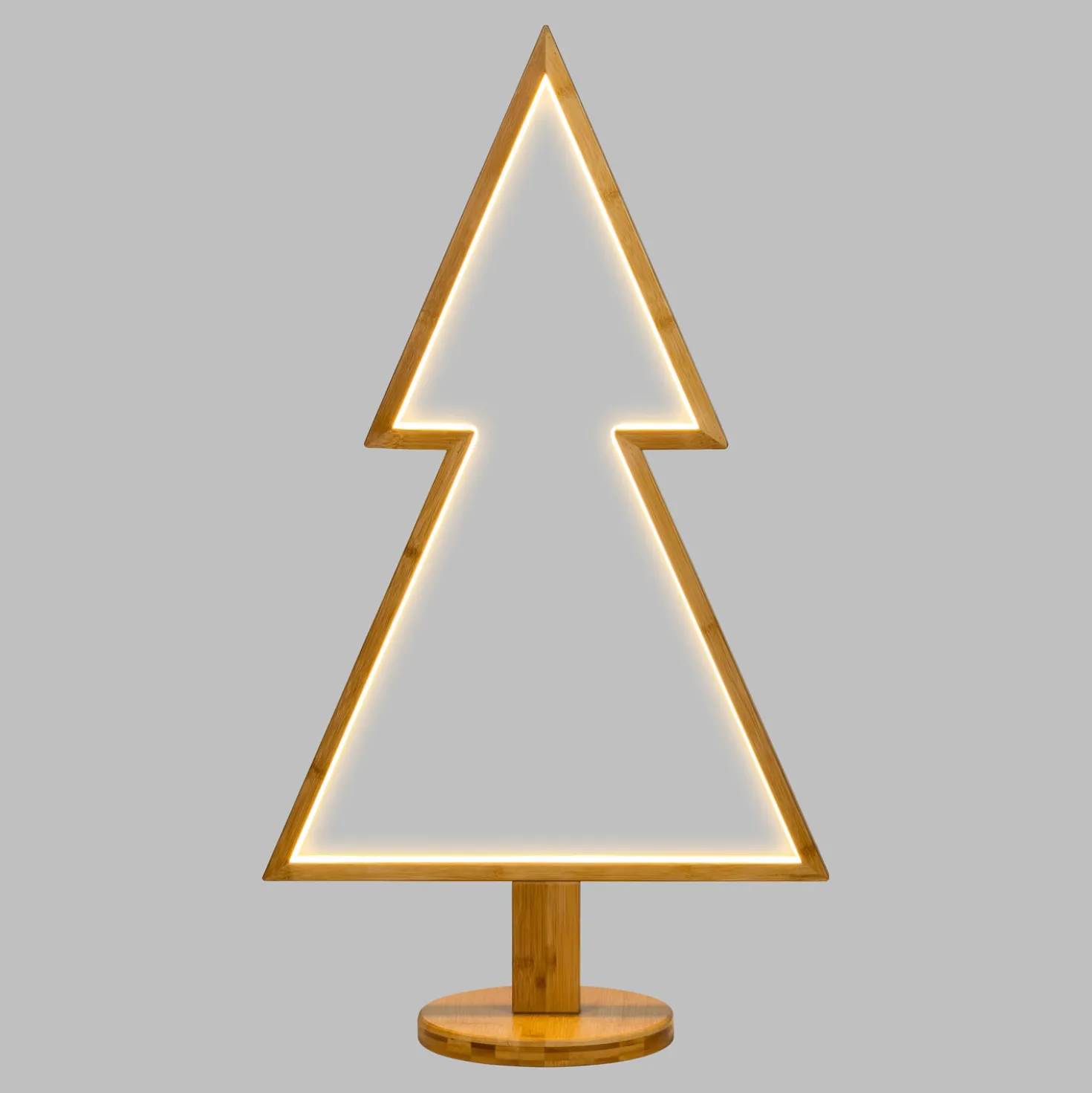 Abete in legno naturale, 90 cm, led bianco caldo, uso interno
