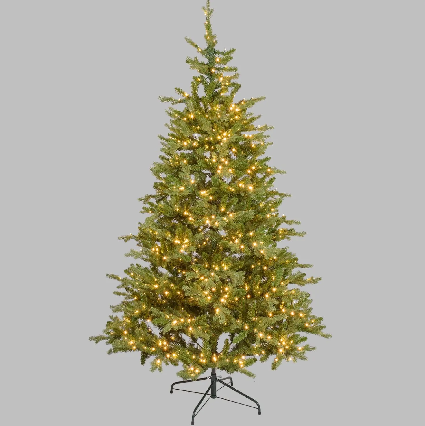 Albero Alpino in finto pino 210 cm, 500 led integrati bianco caldo
