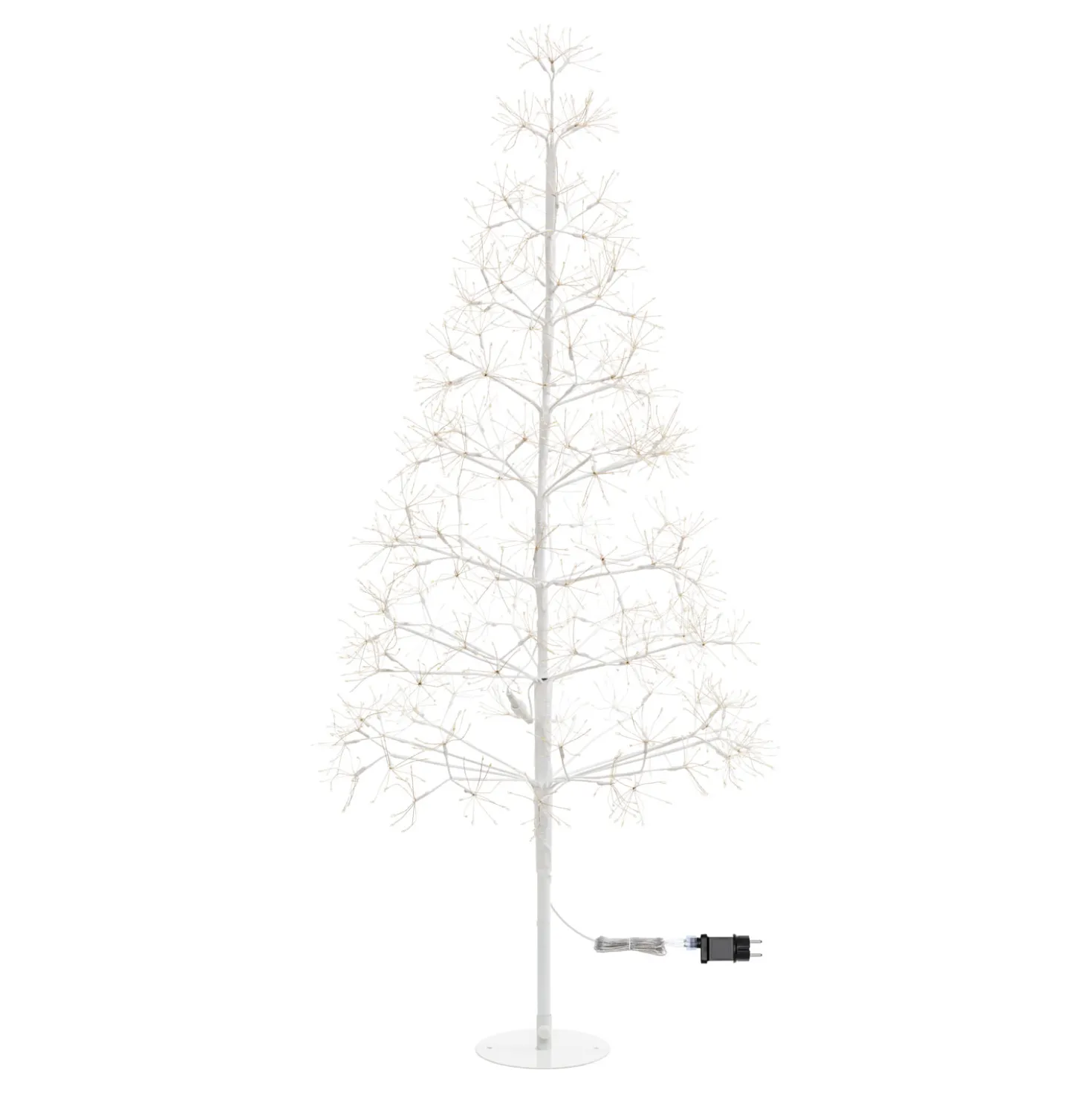Albero Bianco RICCO, h 1,5 m, 1500 microled bianco caldo, uso interno