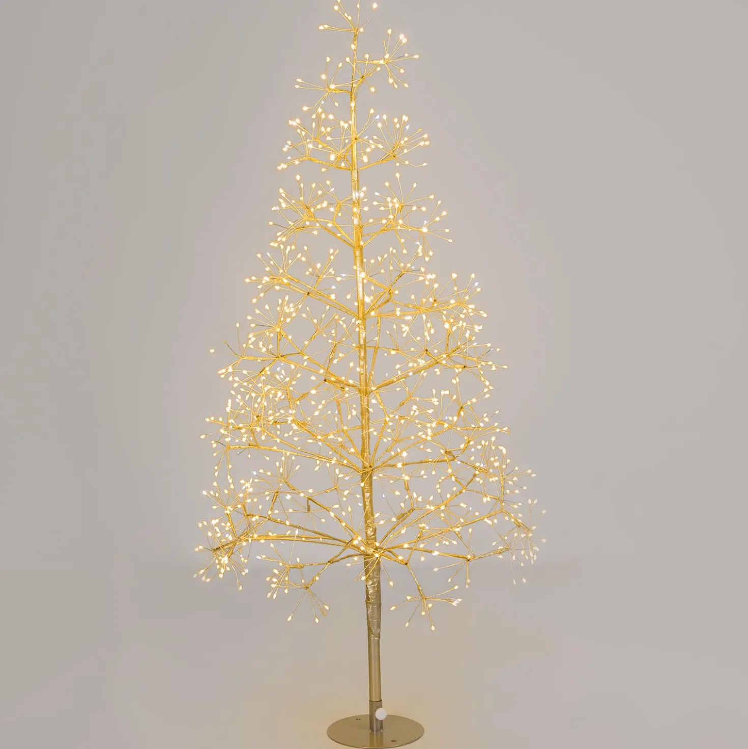 Albero Champagne RICCO, h 1,2 m, 1000 microled bianco caldo e bianco freddo, uso interno