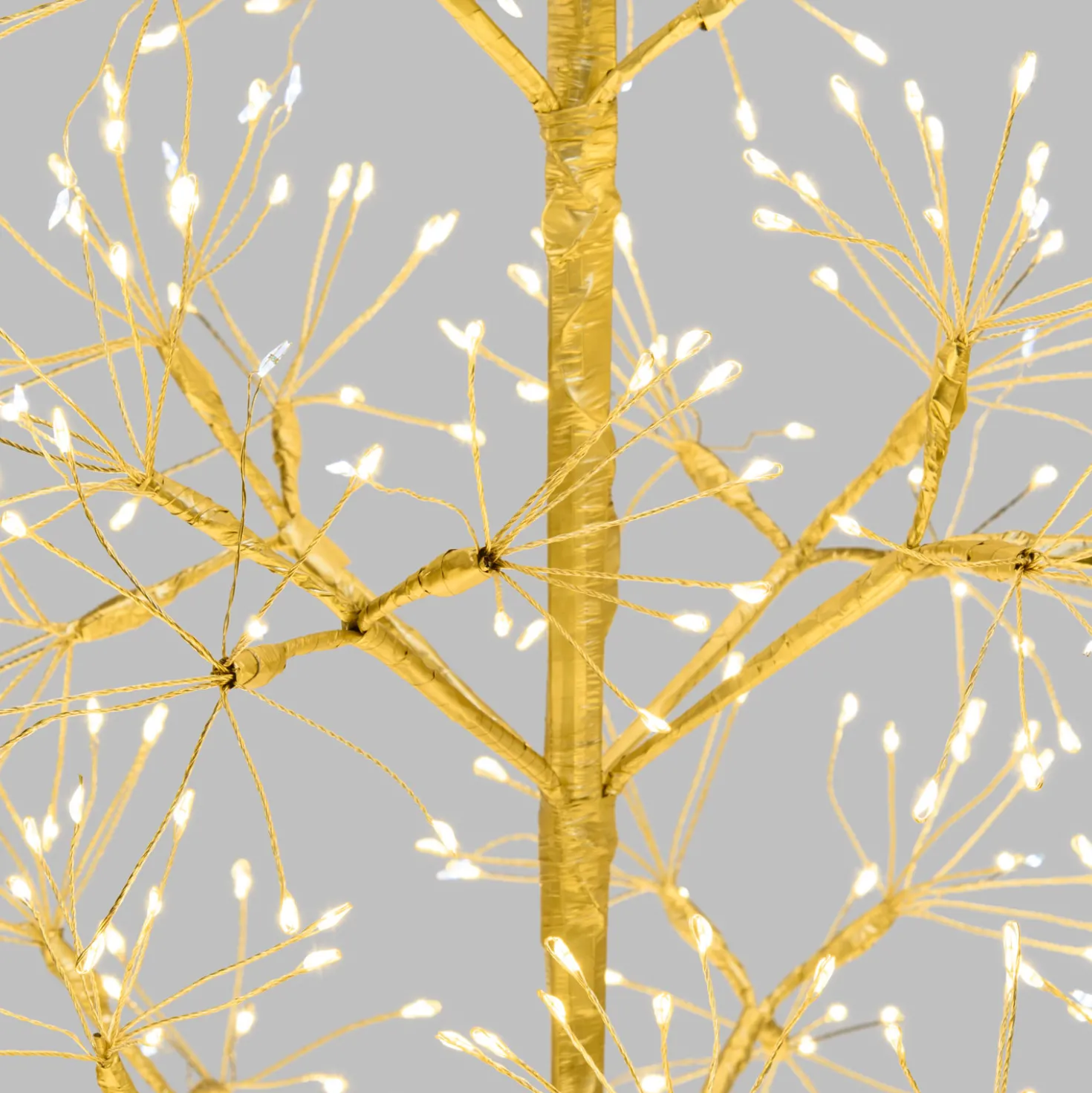 Albero Champagne RICCO, h 1,2 m, 1000 microled bianco caldo e bianco freddo, uso interno