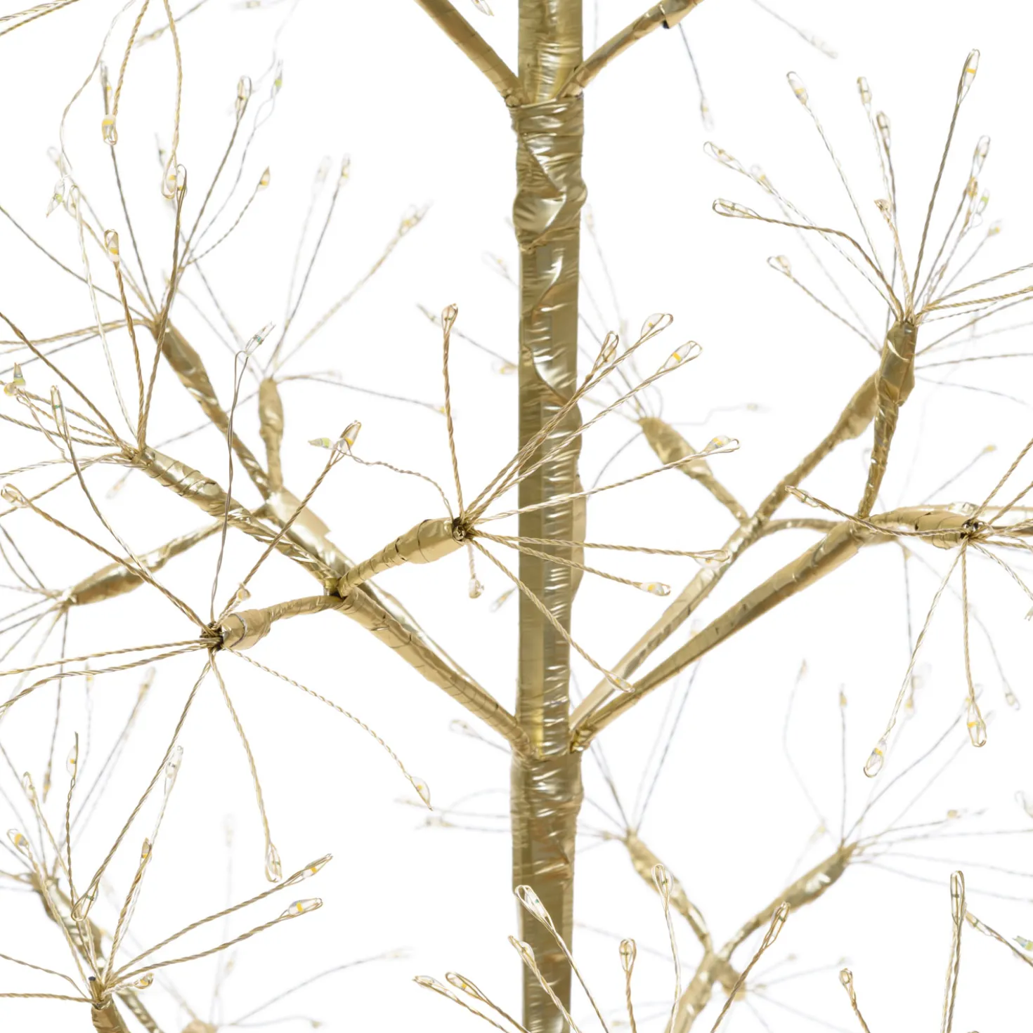 Albero Champagne RICCO, h 1,2 m, 1000 microled bianco caldo e bianco freddo, uso interno