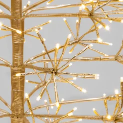 Albero Conico Champagne, h 2,1 m, 1290 led bianco caldo