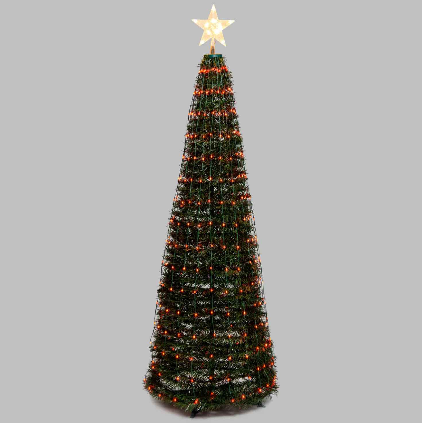 Albero conico ripiegabile h. 180 cm, Gocce di Luce led RGB