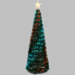Albero conico ripiegabile h. 180 cm, Gocce di Luce led RGB
