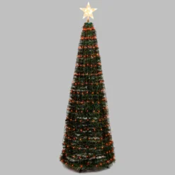 Albero conico ripiegabile h. 210 cm, Gocce di Luce led RGB
