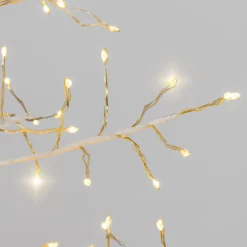 Albero Conico Tiglio bianco h 2,3 m, 2432 microled bianco caldo, uso interno