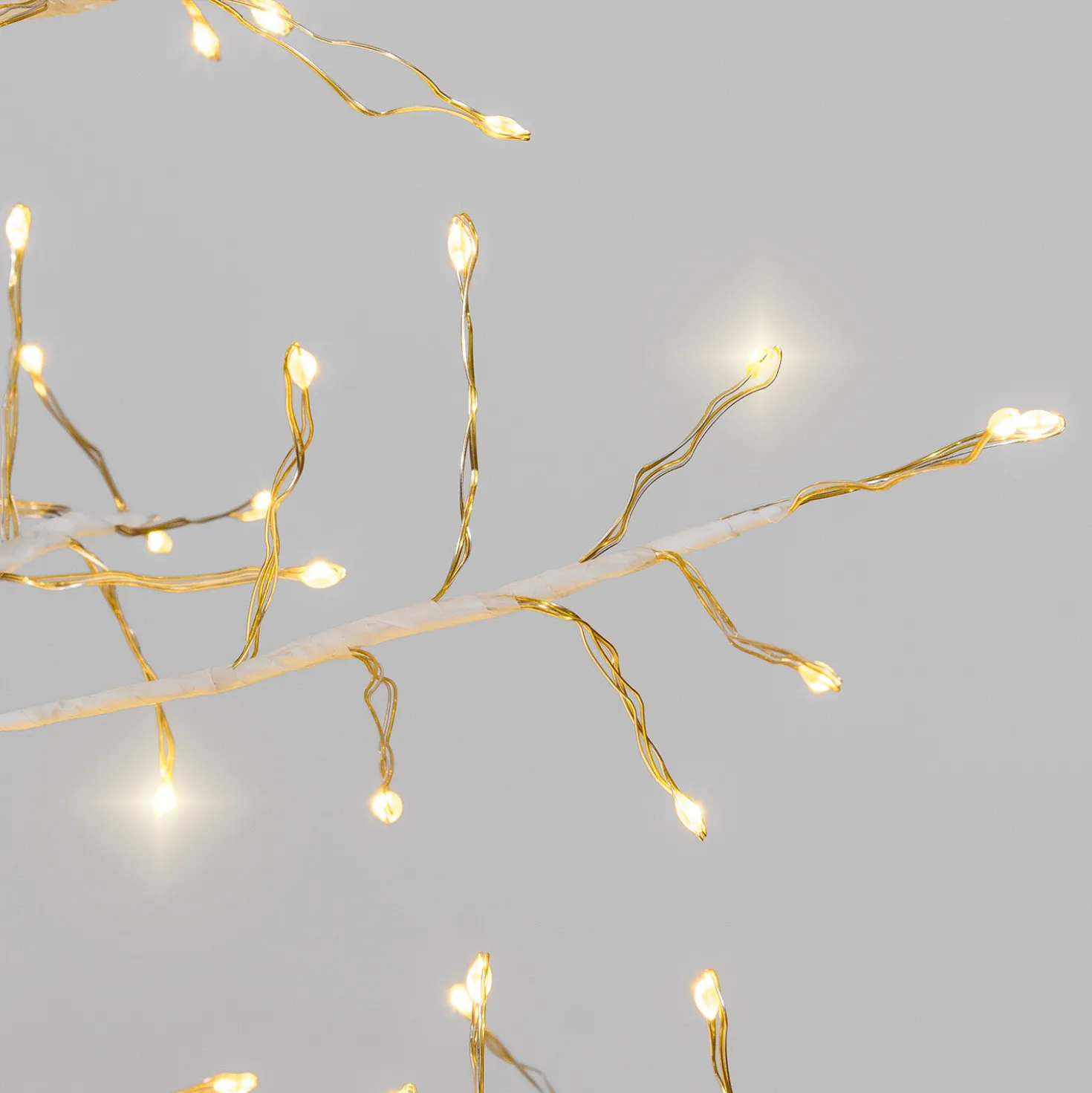 Albero Conico Tiglio bianco h 2,1 m, 1856 microled bianco caldo, uso interno