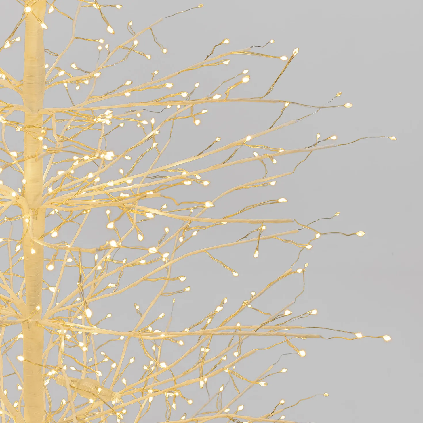 Albero Conico Tiglio bianco h 2,1 m, 1856 microled bianco caldo, uso interno