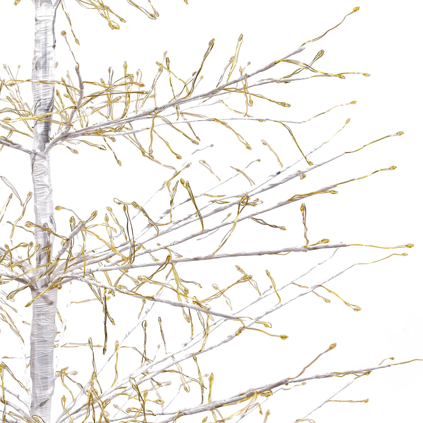 Albero Conico Tiglio bianco h 1,5 m, 1120 microled bianco caldo, uso interno