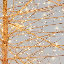 Albero Conico Tiglio oro rosa h 1,5 m, 1120 microled bianco caldo, uso interno