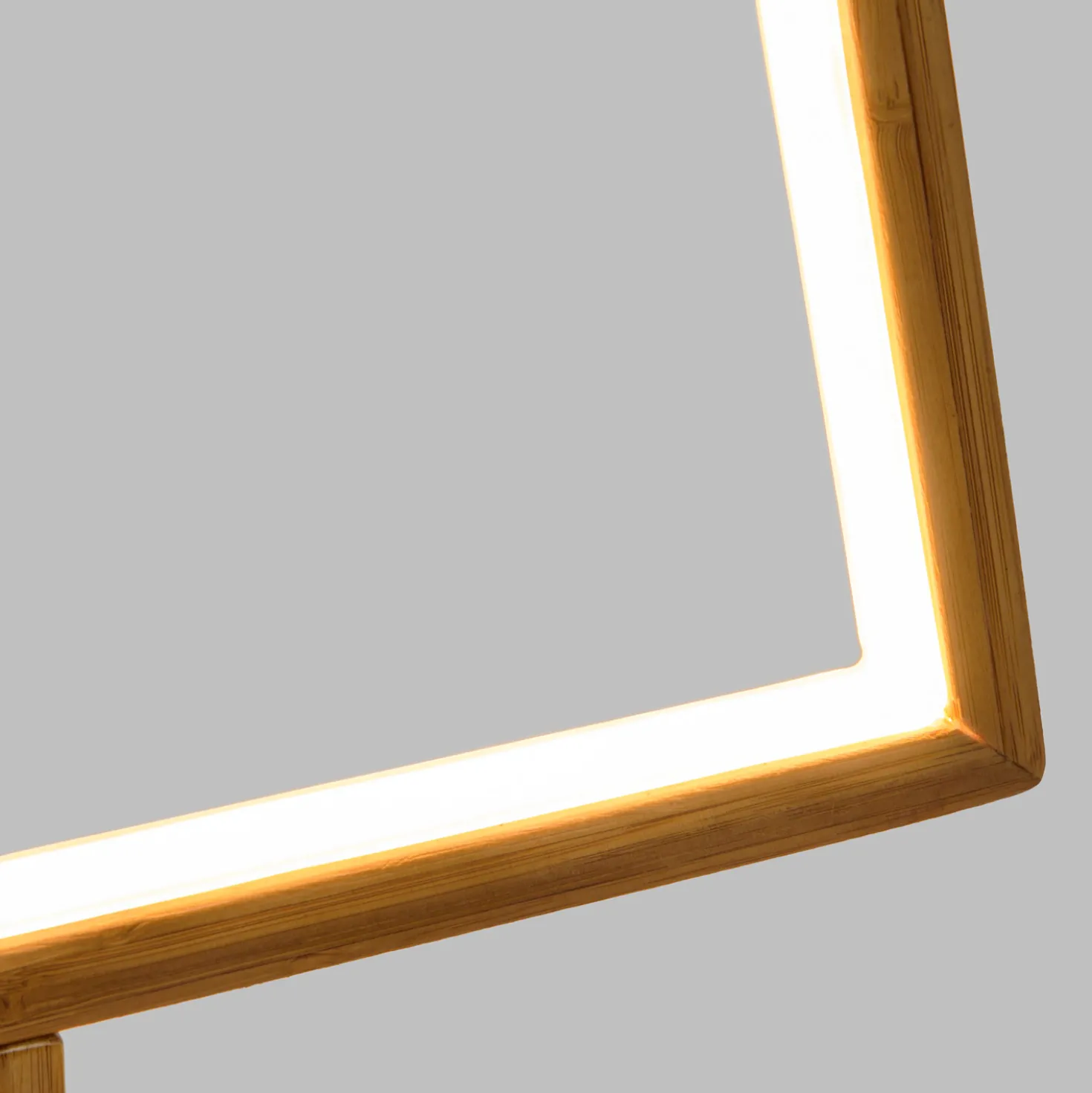 Albero di Natale triangolare in legno naturale, 75 cm, led bianco caldo, uso interno
