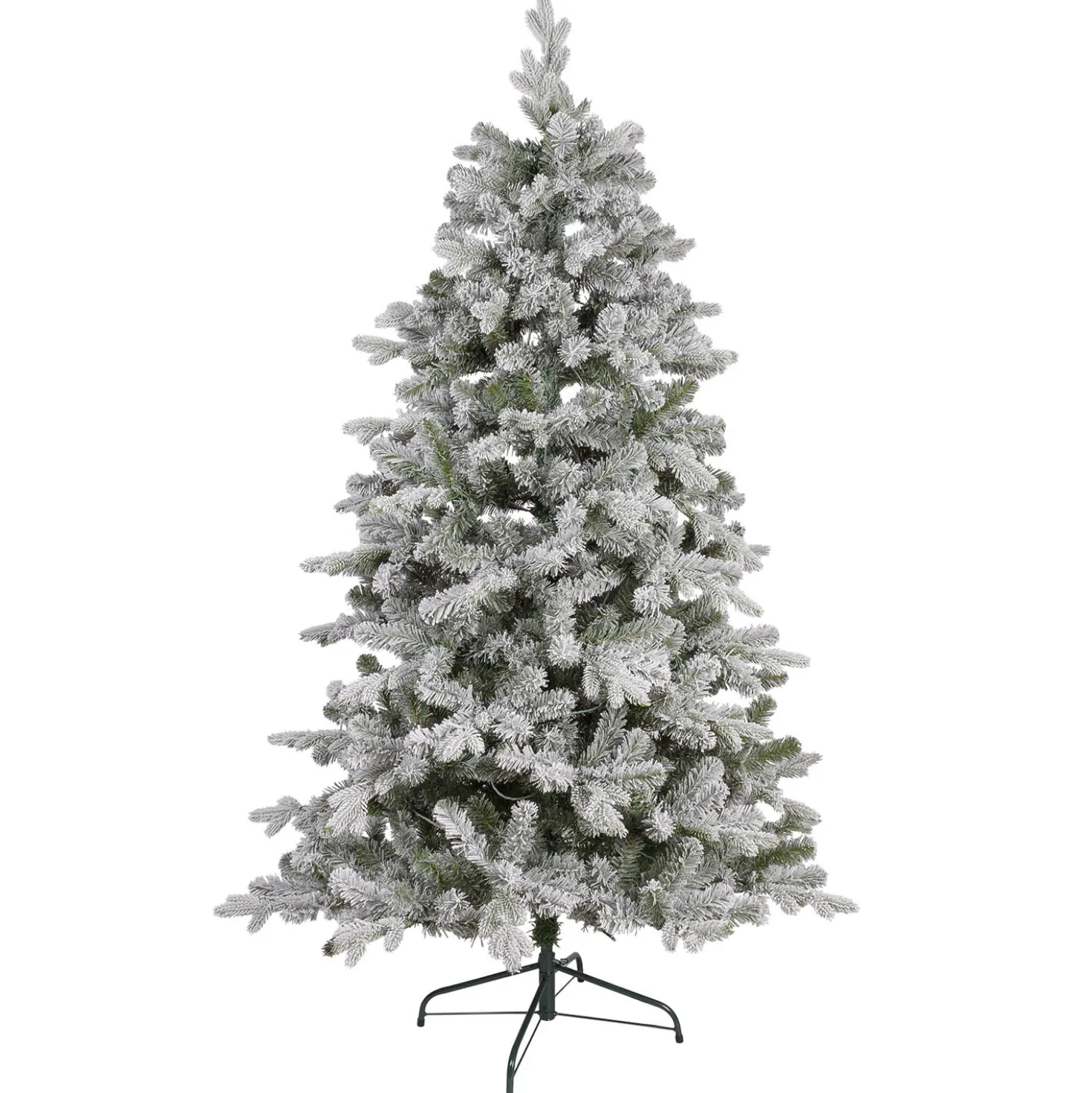 Albero Innevato in finto pino 180 cm, 360 led integrati bianco caldo
