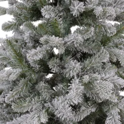 Albero Innevato in finto pino 210 cm, 500 led integrati bianco caldo