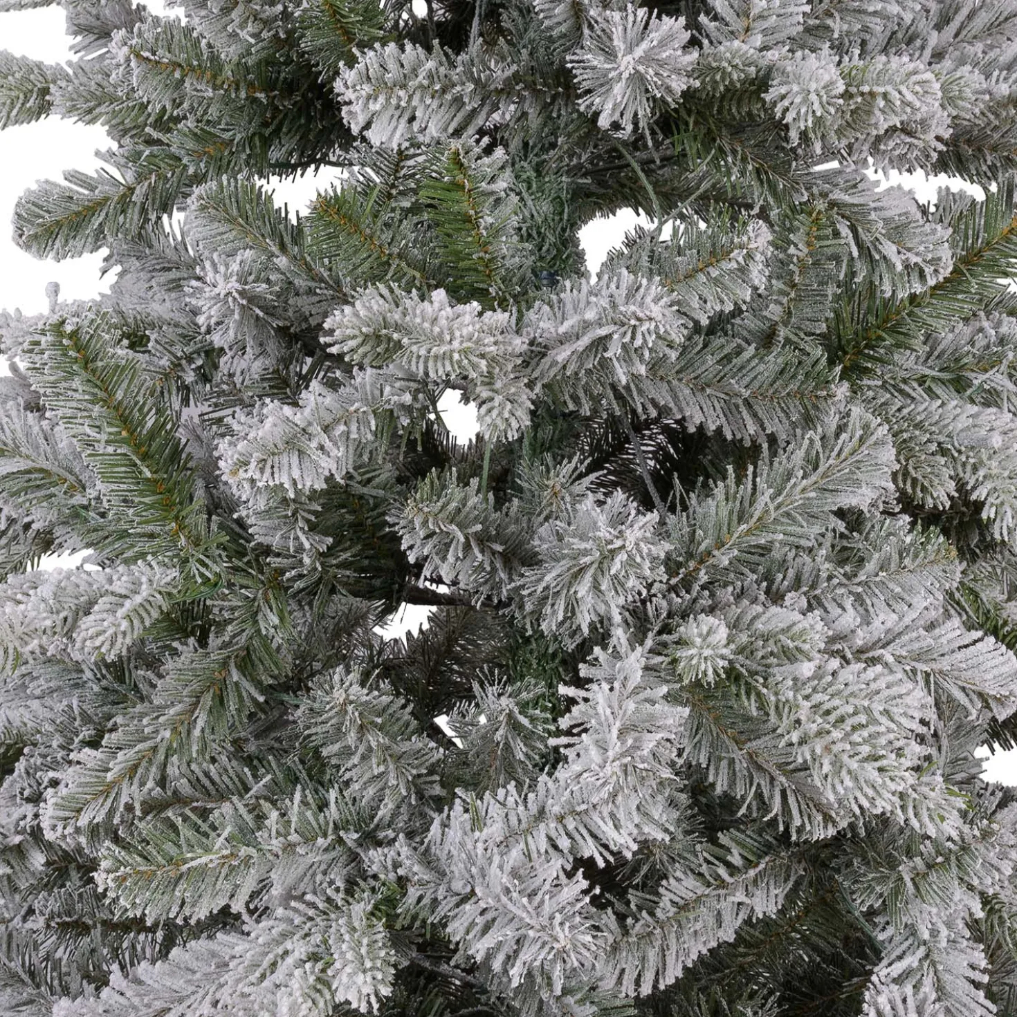 Albero Innevato in finto pino 210 cm, 500 led integrati bianco caldo