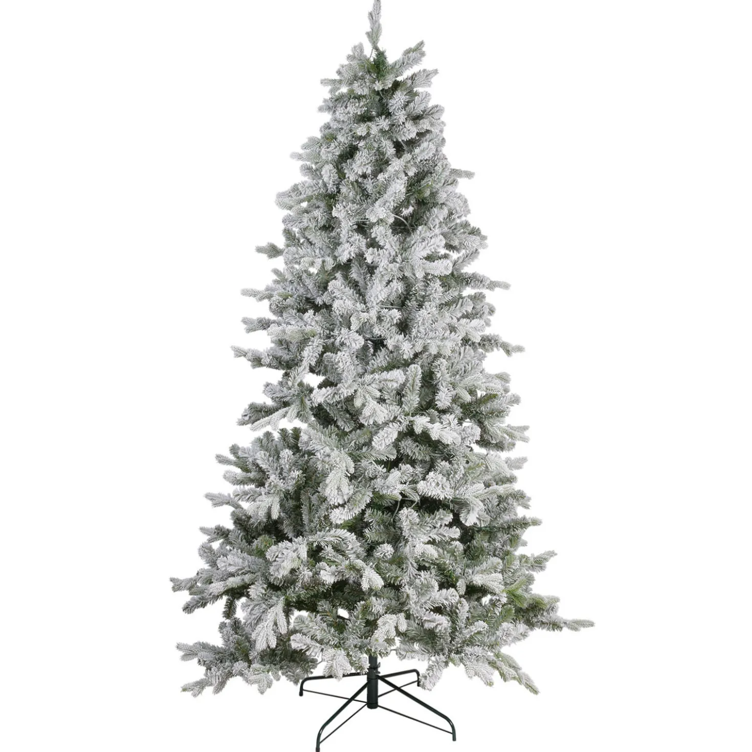 Albero Innevato in finto pino 240 cm, 710 led integrati bianco caldo