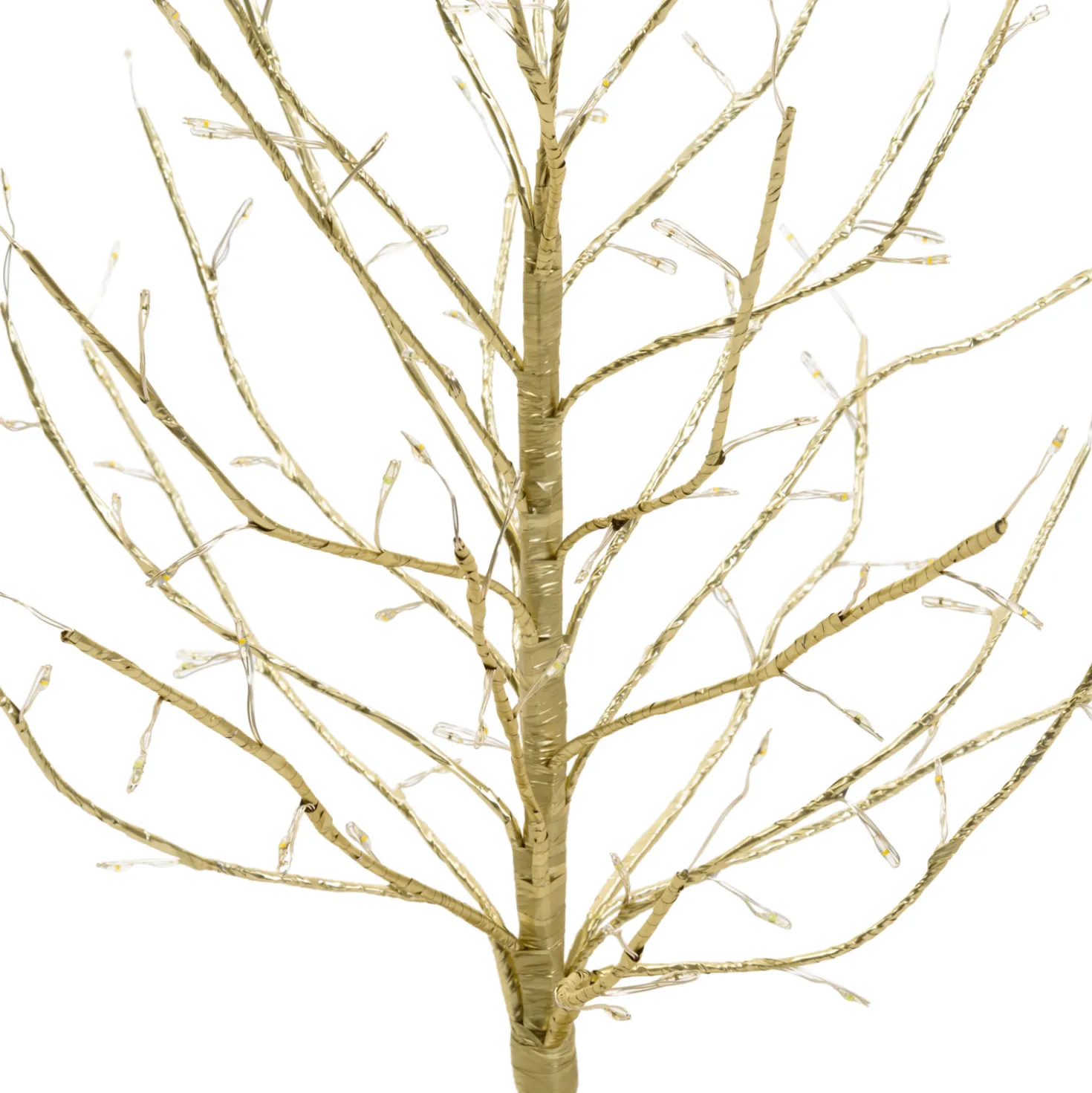 Albero luminoso Tiglio champagne 0,45 m, 108 microled bianco caldo e bianco freddo, uso interno