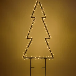 Albero multiuso da giardino, h. 140 cm, led bianco caldo