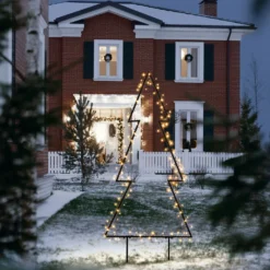 Albero multiuso da giardino, h. 140 cm, led bianco caldo