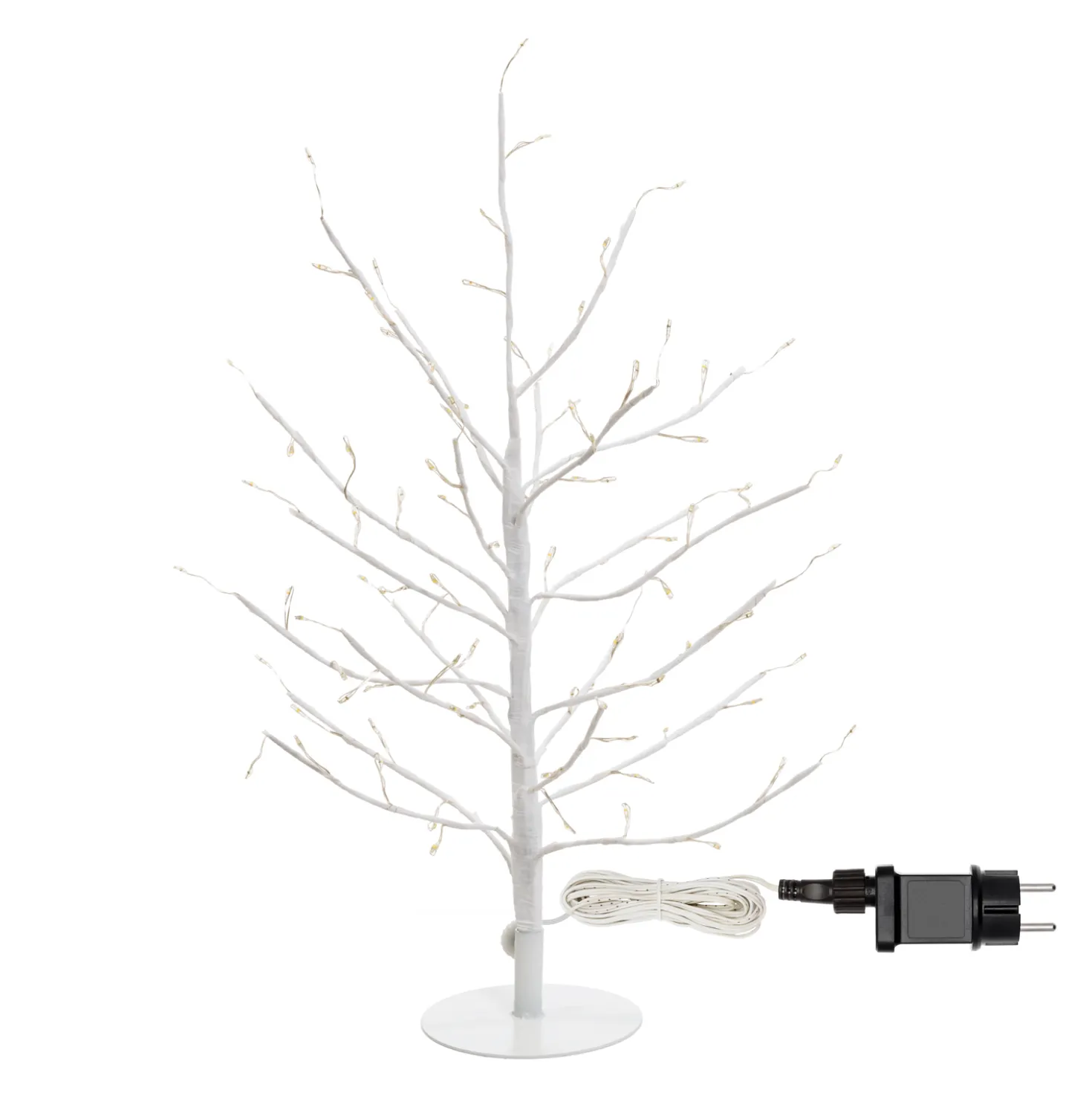 Albero Ramo di Tiglio bianco h 0,45 m, 108 microled bianco caldo, uso interno