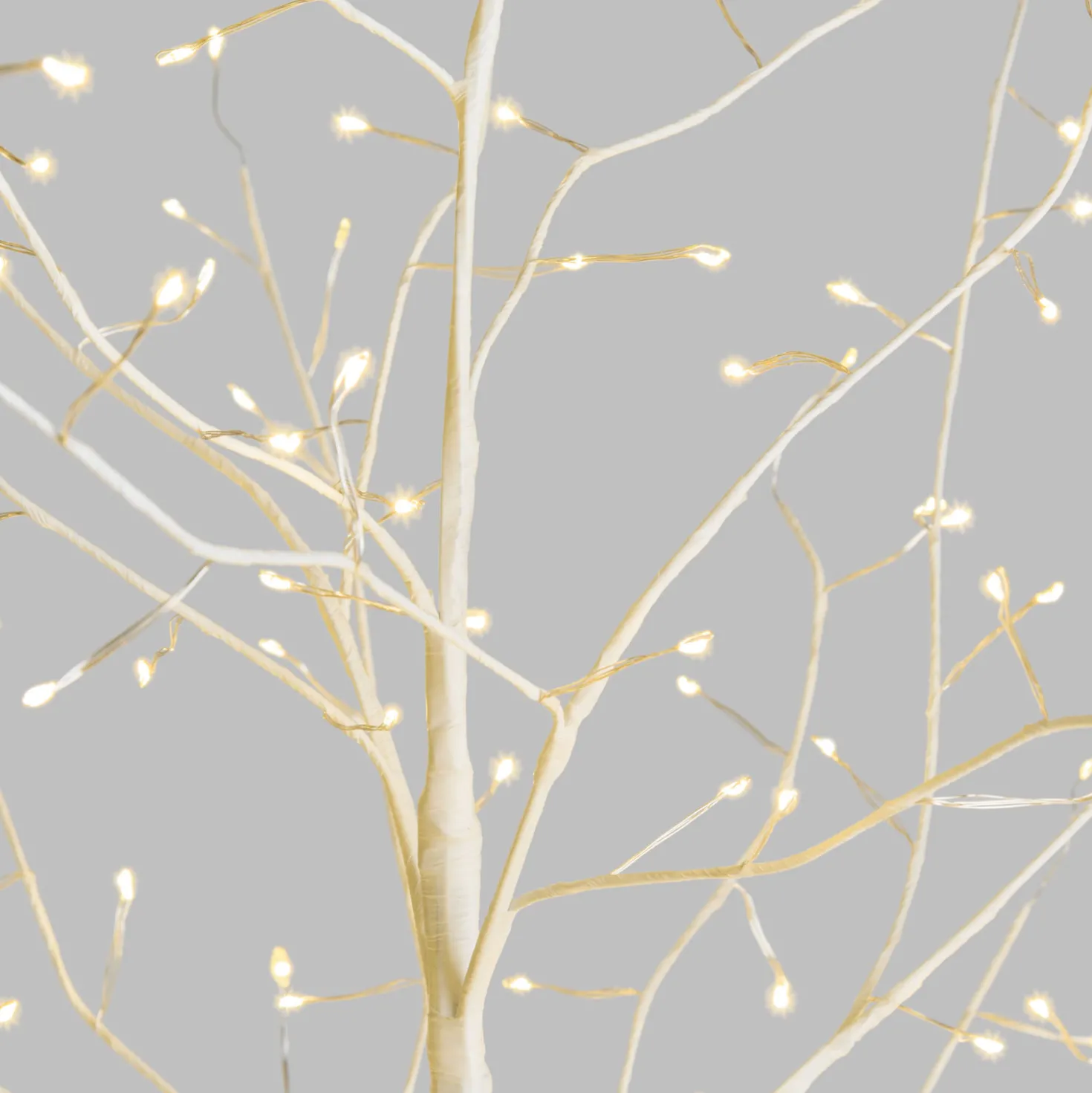 Albero Ramo luminoso Leccio bianco 1,2 m, 336 microled bianco caldo, uso interno