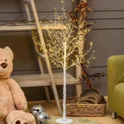 Albero Ramo luminoso Leccio bianco 1,2 m, 336 microled bianco caldo, uso interno
