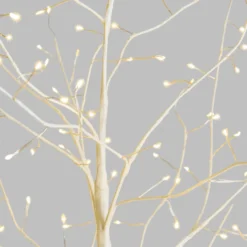 Albero Ramo luminoso Tiglio bianco 2,3 m, 1560 microled bianco caldo, uso interno