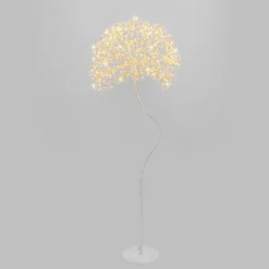 Albero Ramo sfera RICCO bianco, h 160 cm, 1350 microled bianco caldo, uso interno