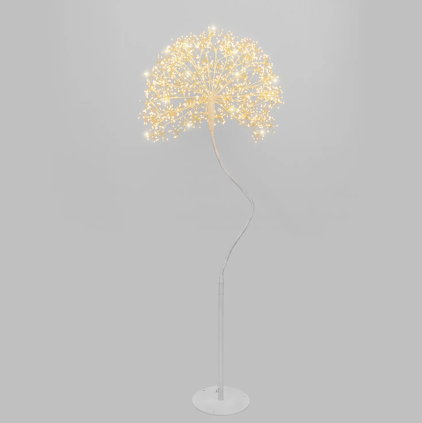 Albero Ramo sfera RICCO bianco, h 160 cm, 1350 microled bianco caldo, uso interno
