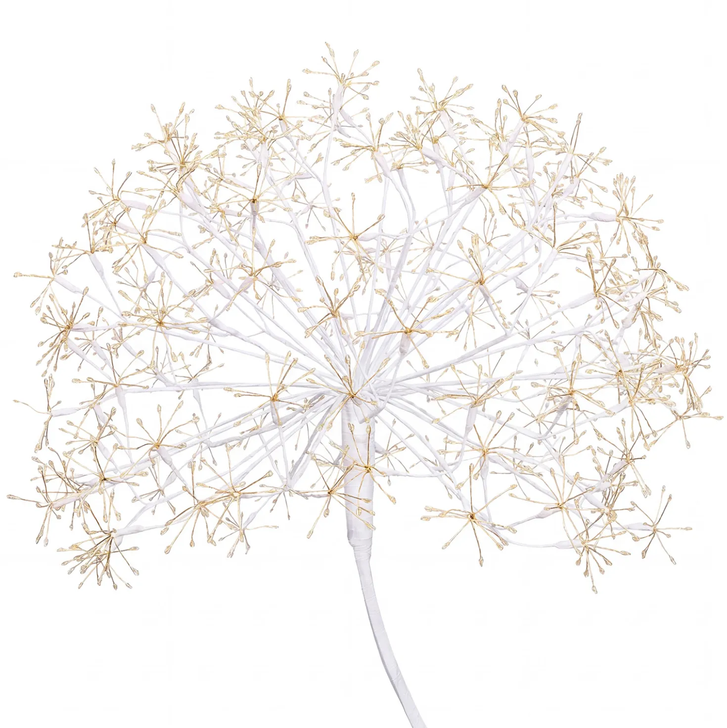Albero Ramo sfera RICCO bianco, h 160 cm, 1350 microled bianco caldo, uso interno