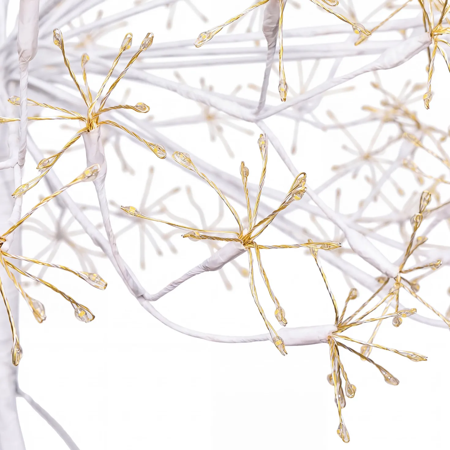 Albero Ramo sfera RICCO bianco, h 160 cm, 1350 microled bianco caldo, uso interno