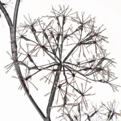 Albero Ramo 5 sfere RICCO nero, h 1,7 m, 1800 microled bianco caldo, uso interno