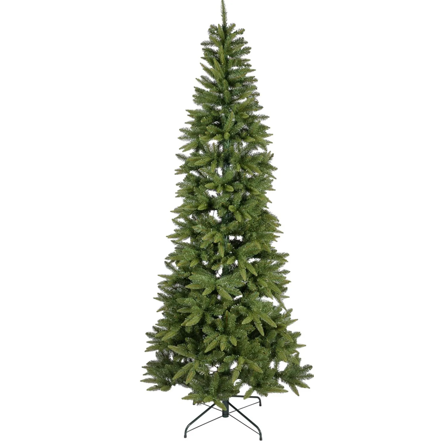 Albero Slim in finto pino 240 cm, 500 led integrati bianco caldo