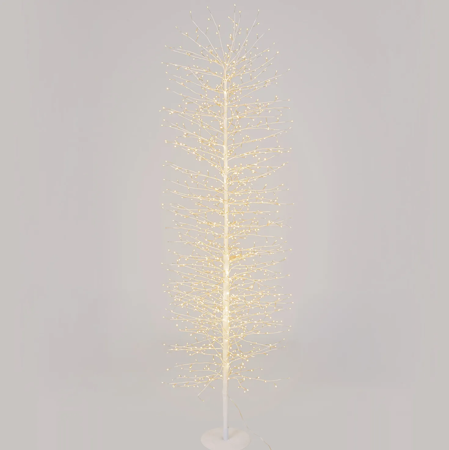 Albero Slim Ramo di Tiglio bianco h 1,7 m, 1416 microled bianco caldo, uso interno