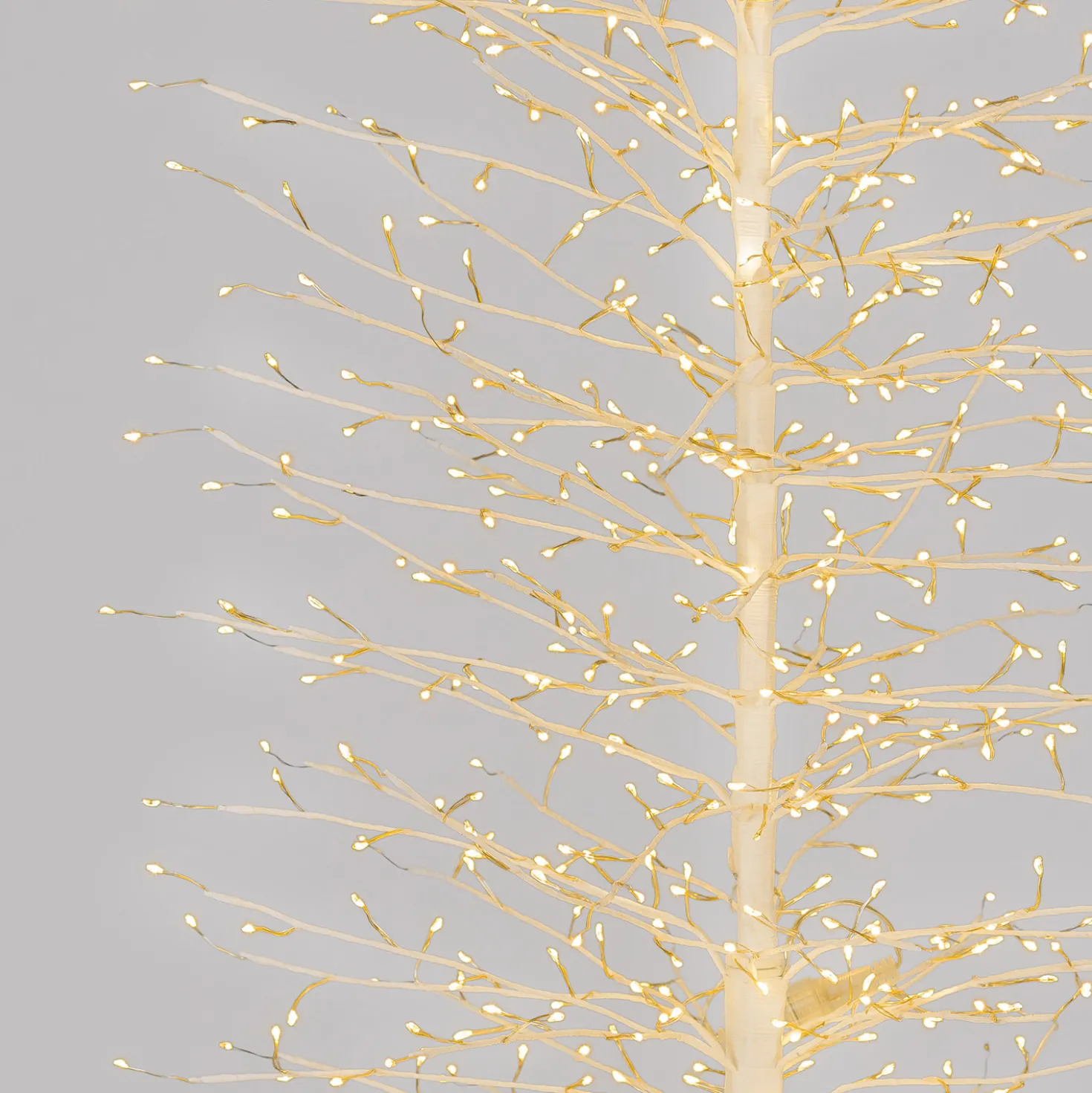 Albero Slim Ramo di Tiglio bianco h 2 m, 1656 microled bianco caldo, uso interno