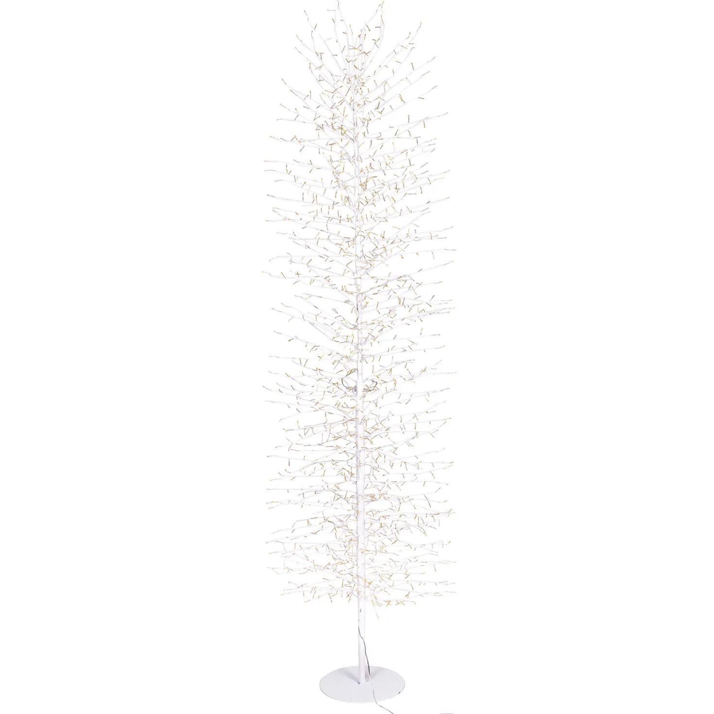 Albero Slim Ramo di Tiglio bianco h 2 m, 1656 microled bianco caldo, uso interno