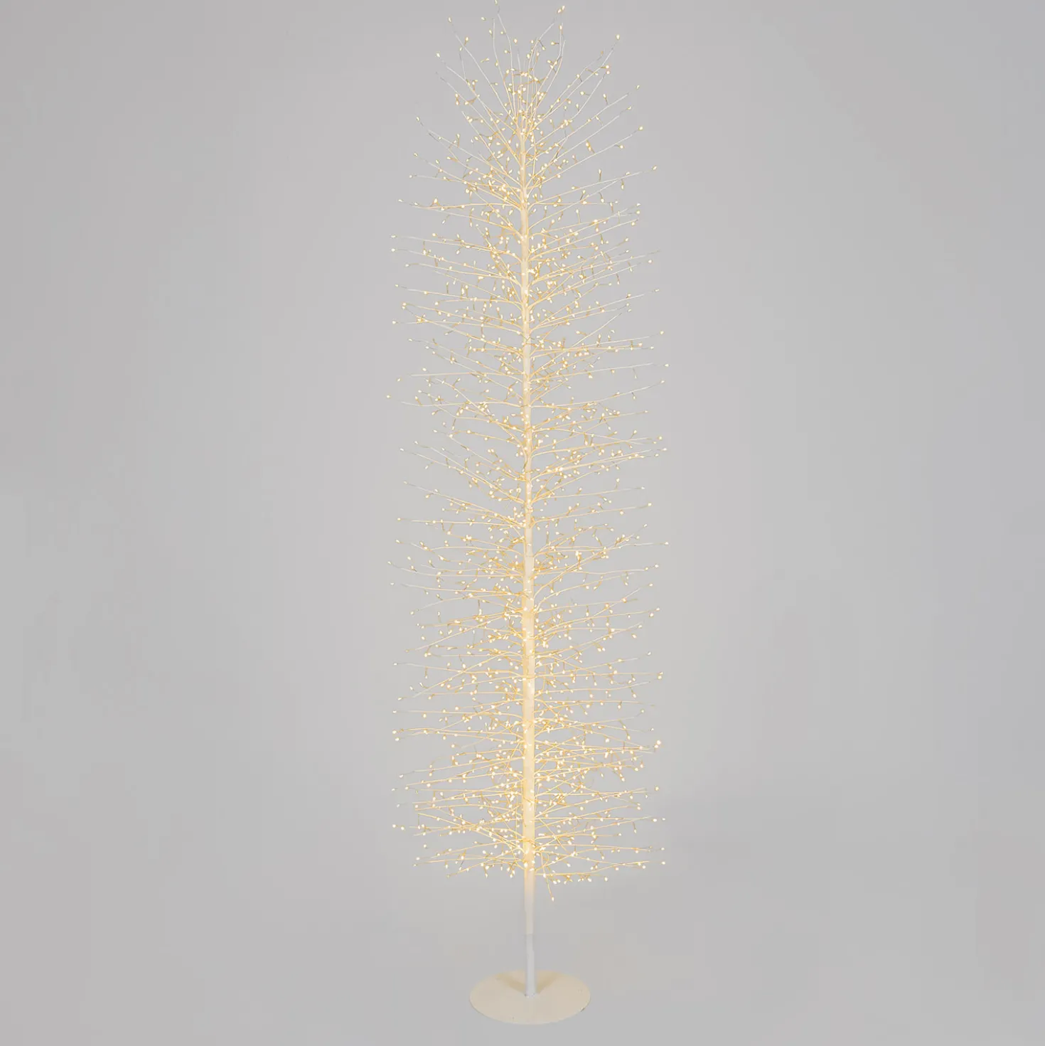 Albero Slim Ramo di Tiglio bianco h 2 m, 1656 microled bianco caldo, uso interno