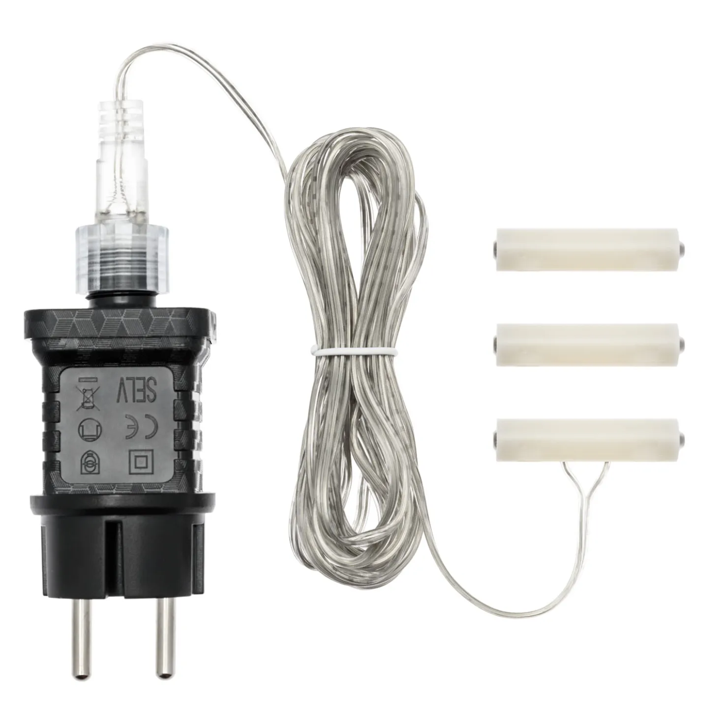 Battery Eliminator, trasformatore per decorazioni a batteria 3 x AAA, timer 8/16