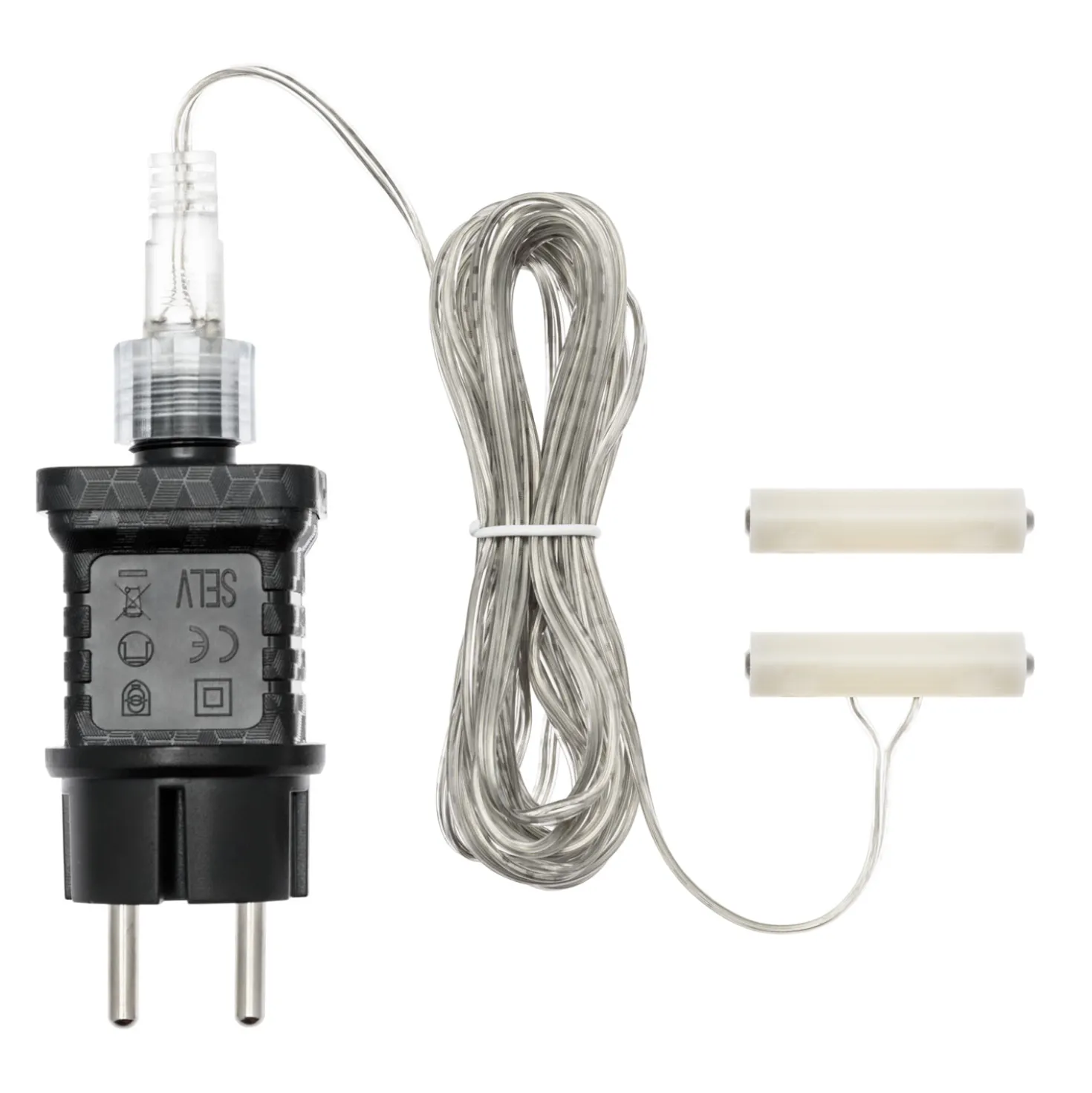 Battery Eliminator, trasformatore per decorazioni a batteria 2 x AAA, timer 8/16