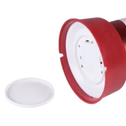 Candela Gigante bianca e rossa a batteria, h 82 cm, effetto fiamma, led bianco caldo