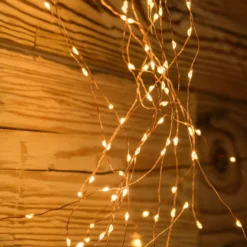 Cascata di luce rame, 600 microled bianco extra caldo