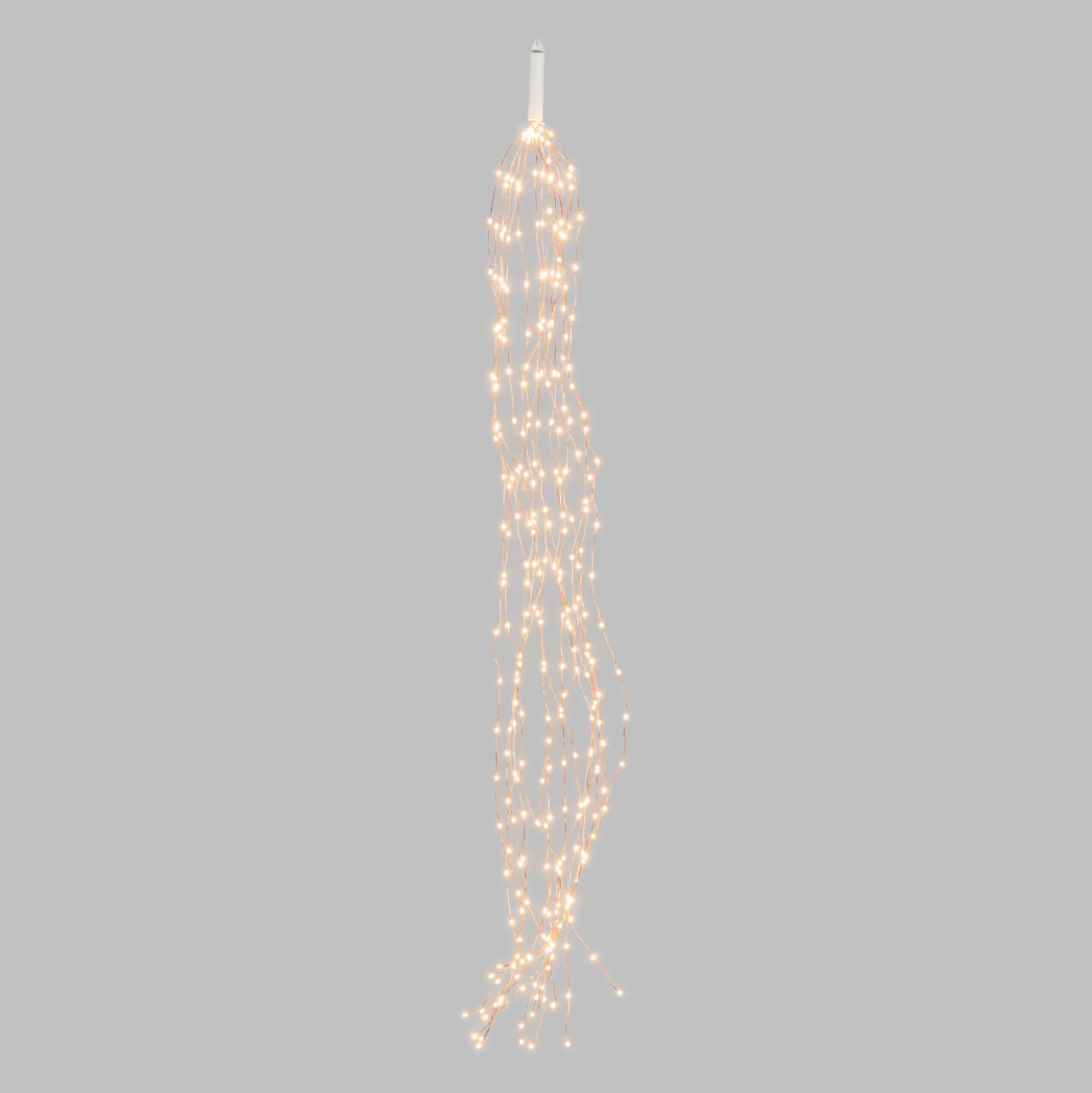 Cascata di luce rame, 300 microled bianco extra caldo