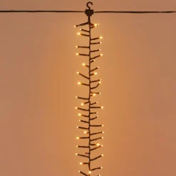 Cascata di luci Connect+ 3 nastri, 600 led bianco caldo, cavo verde, prolungabile