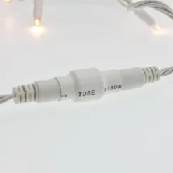Cascata di luci 3 x h 1 m, maxiled bianco caldo e freddo, prolungabile, cavo bianco, IP67