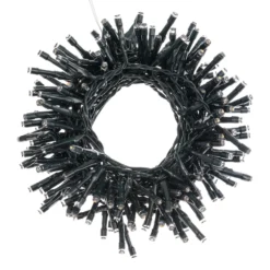 Catena a batteria 7,2 m, 180 led bianco caldo, cavo verde, con telecomando