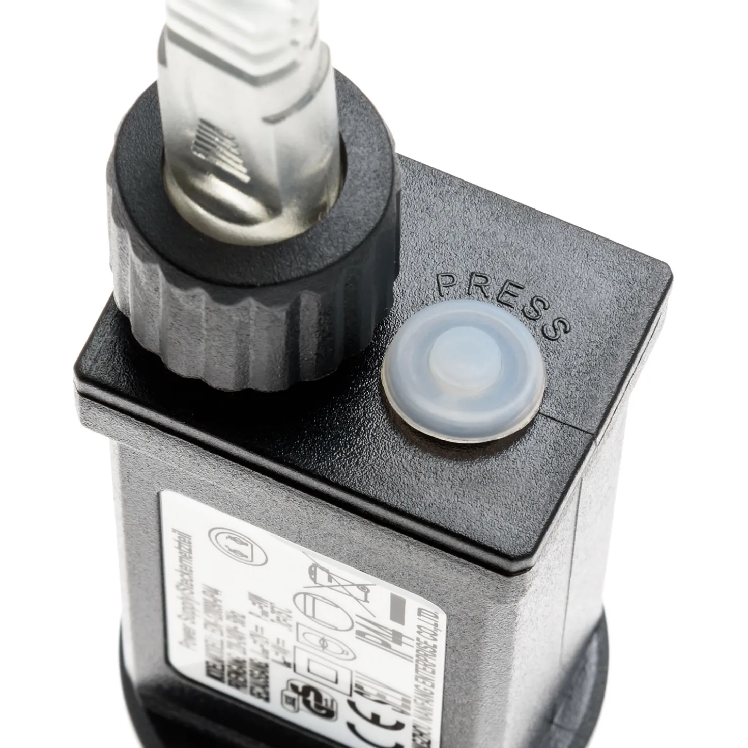 Catena argento 10 m, 200 microled bianco caldo