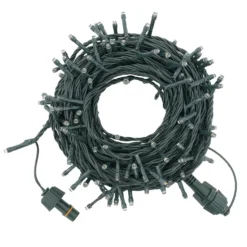 Catena Connect+ 12 m, 120 led bianco caldo, cavo verde, prolungabile