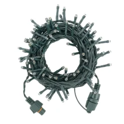 Catena Connect+ 5 m, 100 led bianco caldo, cavo verde, prolungabile