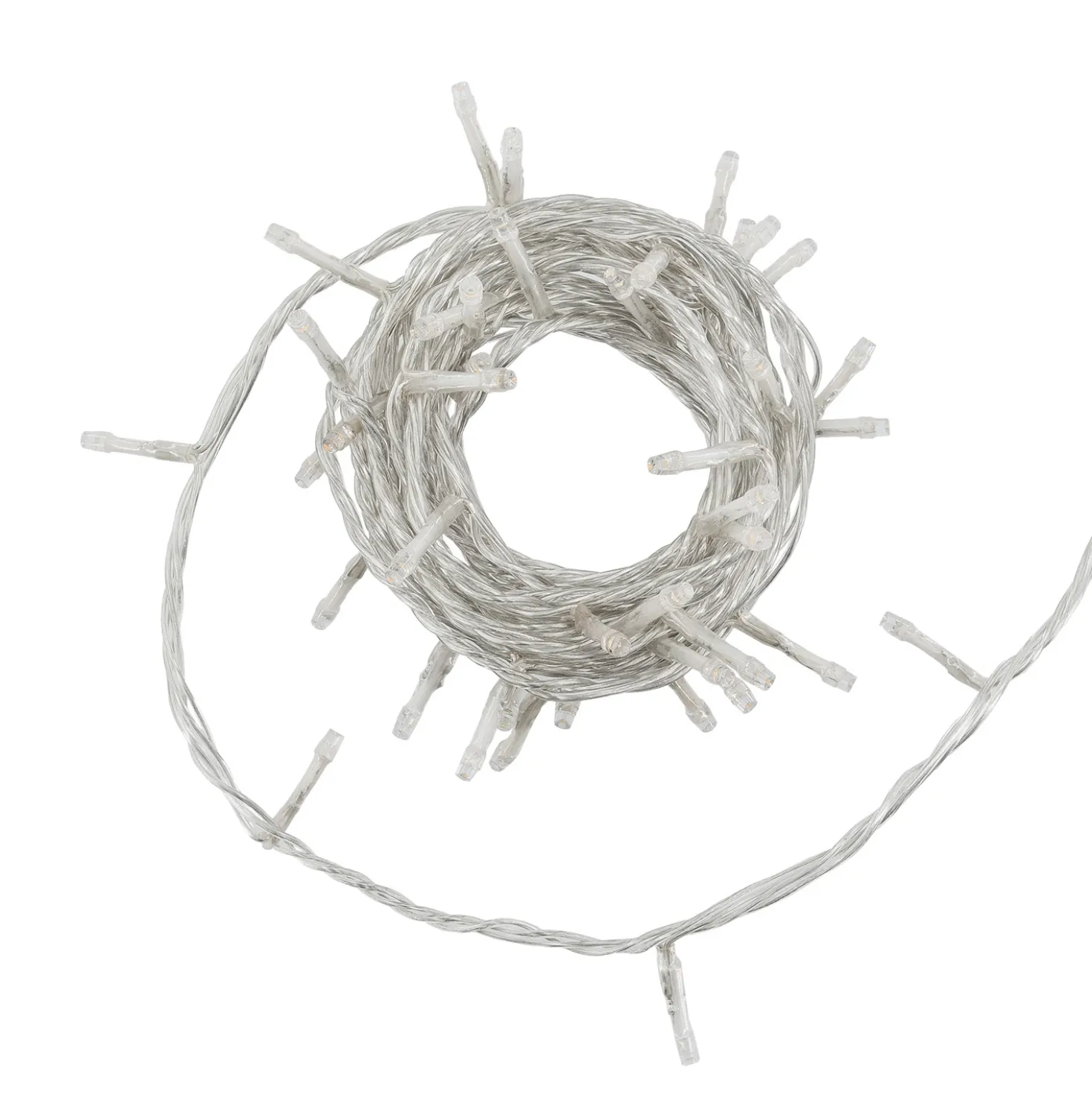 Catena Connect+ 5 m, 50 led bianco caldo e bianco freddo, cavo trasparente, prolungabile