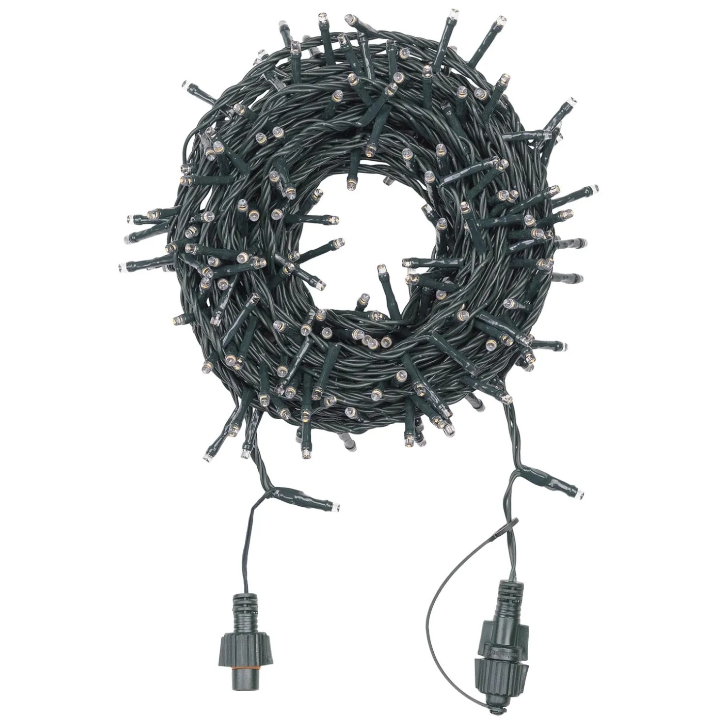 Catena Connect+ 25 m, 500 led bianco caldo, cavo verde, prolungabile